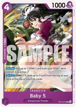 Baby 5 — The Azure Sea's Seven One Piece Card Game card by Misa Matoki