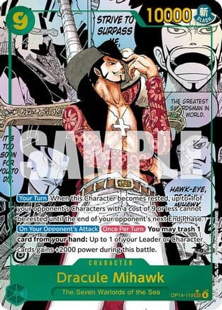 Dracule Mihawk (Manga) — The Azure Sea's Seven