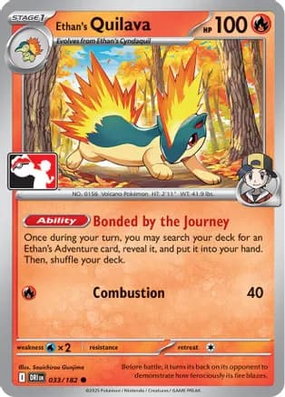 Ethan's Quilava - 033/182 — Prize Pack Series Cards