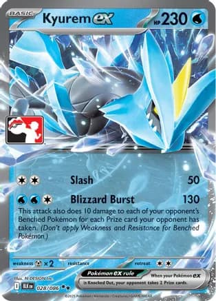Kyurem ex - 028/086 — Prize Pack Series Cards Pokémon TCG card by N-DESIGN Inc.