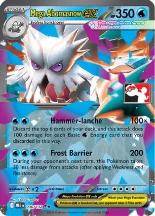 Mega Abomasnow ex - 036/132 — Prize Pack Series Cards Pokémon TCG card by 5ban Graphics