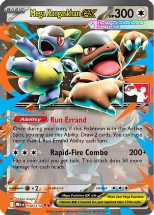 Mega Kangaskhan ex - 104/132 — Prize Pack Series Cards Pokémon TCG card by Sbon Graphics