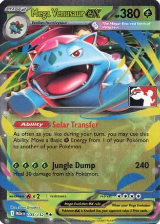 Mega Venusaur ex - 003/132 — Prize Pack Series Cards Pokémon TCG card by 5ban Graphics