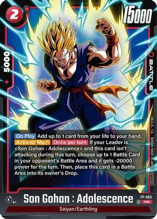 Son Gohan : Adolescence (Tournament Pack 09) — Tournament and Championship Promos