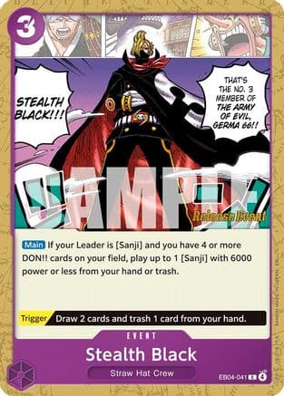 Stealth Black — The Azure Sea's Seven Release Event Cards