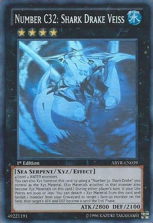 Number C32: Shark Drake Veiss (Ghost Rare) — Yu-Gi-Oh! card