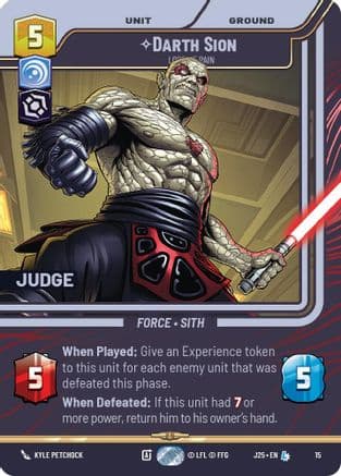 Darth Sion - Lord of Pain — Judge Promos