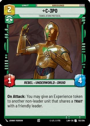C-3PO - Translation Protocol — A Lawless Time Star Wars: Unlimited card by Johnny Morrow