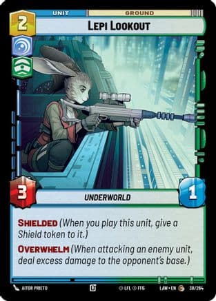 Lepi Lookout — A Lawless Time Star Wars: Unlimited card by Aitor Prieto