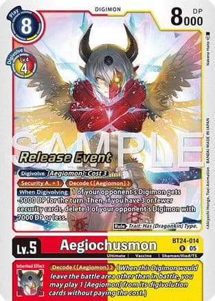Aegiochusmon — Time Stranger Release Events Cards Digimon Card Game card by Nakano Haito