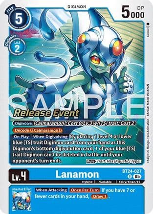 Lanamon — Time Stranger Release Event Cards Digimon Card Game card by banira