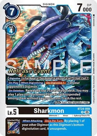Sharkmon — Time Stranger Release Events Cards