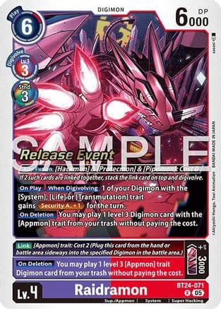 Raidramon — Time Stranger Release Events Cards Digimon Card Game card by sasasi