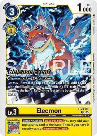 Elecmon — Time Stranger Release Events Cards Digimon Card Game card by Souichirou Gunjima