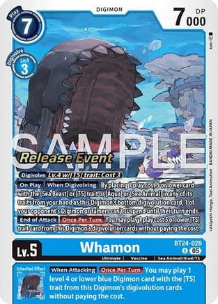 Whamon — Time Stranger Release Event Cards Digimon Card Game card by Akiyoshi Honga