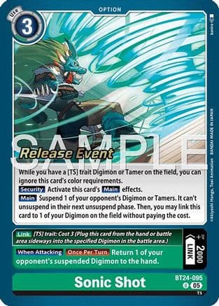 Sonic Shot — Time Stranger Release Events Cards
