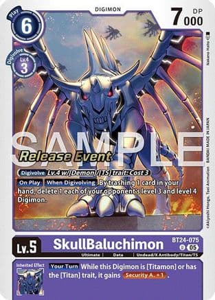 SkullBaluchimon — Time Stranger Release Event Cards Digimon Card Game card by Nakano Haito
