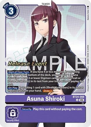 Asuna Shiroki — Time Stranger Release Events Cards Digimon Card Game card by Nakano Haito