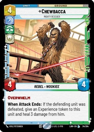 Chewbacca - Mighty Rescuer — A Lawless Time Star Wars: Unlimited card by Kyle Petchock