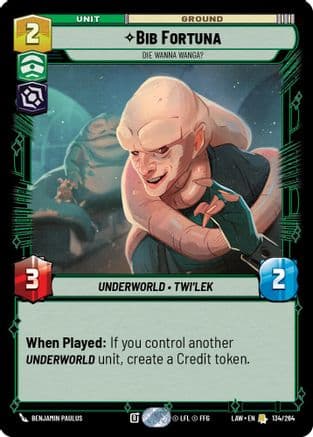 Bib Fortuna - Die Wanna Wanga? — A Lawless Time Star Wars: Unlimited card by Benjamin Paulus