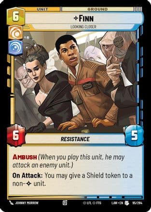 Finn - Looking Closer — A Lawless Time Star Wars: Unlimited card by Johnny Morrow