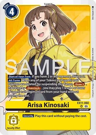 Arisa Kinosaki — Dawn of Liberator Digimon Card Game card by Shin Sasaki
