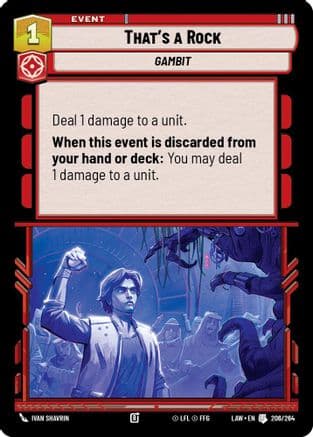 That's a Rock — A Lawless Time Star Wars: Unlimited card by Ivan Shavrin