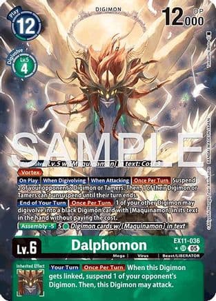 Dalphomon (Alternate Art) — Dawn of Liberator Digimon Card Game card by Akiyoshi, Homna / Toei Animation