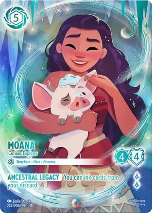 Moana - Curious Explorer (Iconic) — Winterspell Disney Lorcana card by Leslie Strock