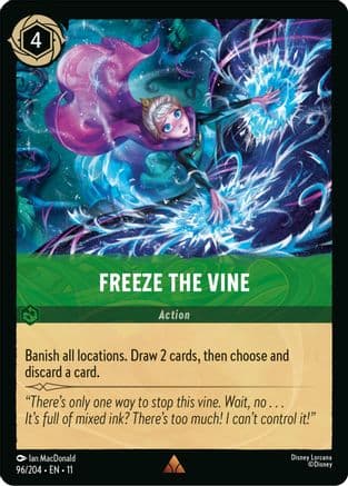 Freeze the Vine — Winterspell Disney Lorcana card by Ian MacDonald
