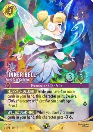 Tinker Bell - Snowflake Collector (Store Championship) — Disney Lorcana Promo Cards