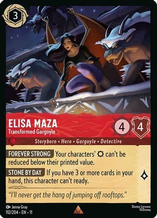 Elisa Maza - Transformed Gargoyle — Winterspell Disney Lorcana card by Jenna Gray