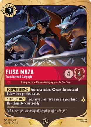 Elisa Maza - Transformed Gargoyle — Disney Lorcana Promo Cards