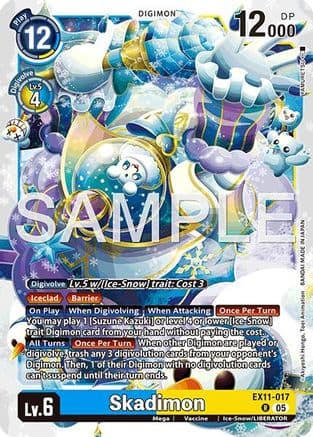 Skadimon — Dawn of Liberator Digimon Card Game card by Akiyoshi Hongo, Toei Animation