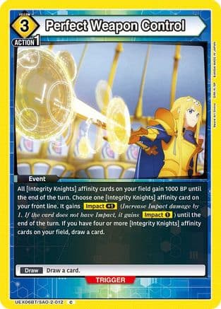Perfect Weapon Control — UEX06BT: Sword Art Online Vol.2