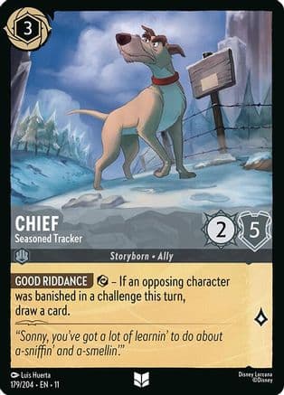 Chief - Seasoned Tracker — Winterspell Disney Lorcana card by Luis Huerta