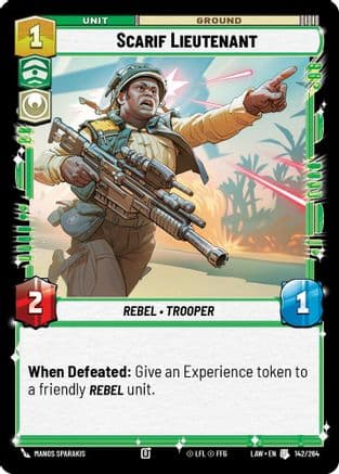 Scarif Lieutenant — A Lawless Time Star Wars: Unlimited card by Manos Sparakis