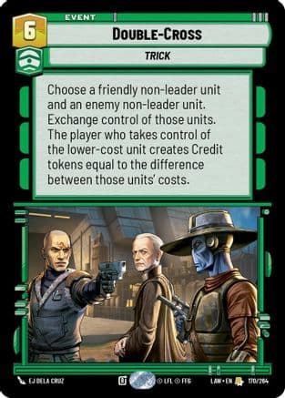 Double-Cross — A Lawless Time Star Wars: Unlimited card by EJ Dela Cruz