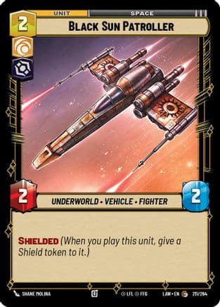 Black Sun Patroller — A Lawless Time Star Wars: Unlimited card by Shane Molina