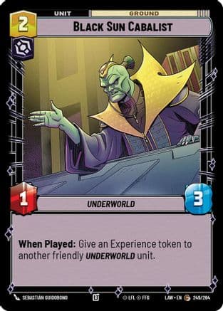 Black Sun Cabalist — A Lawless Time Star Wars: Unlimited card by Sebastián Guidobono
