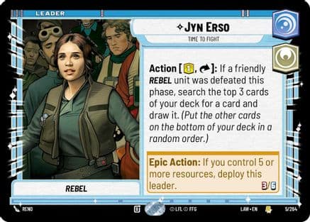 Jyn Erso - Time to Fight — A Lawless Time Star Wars: Unlimited card by Reno