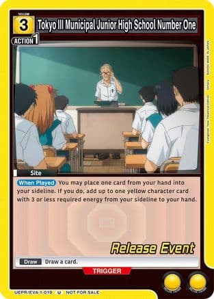 Tokyo III Municipal Junior High School Number One — UE15BT: Evangelion: New Theatrical Edition Release Event Cards