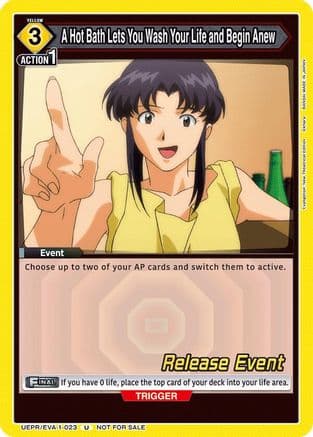 A Hot Bath Lets You Wash Your Life and Begin Anew — UE15BT: Evangelion: New Theatrical Edition Release Event Cards