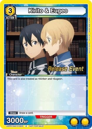 Kirito & Eugeo — UEX06BT: Sword Art Online Vol.2 Release Event Cards