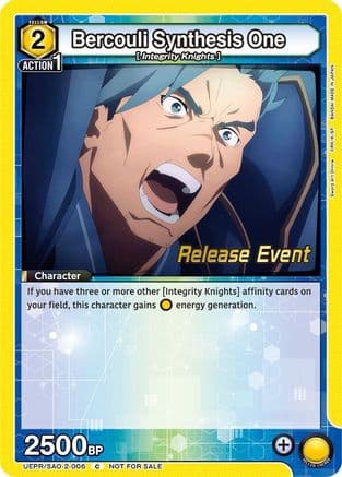 Bercouli Synthesis One — UEX06BT: Sword Art Online Vol.2 Release Event Cards