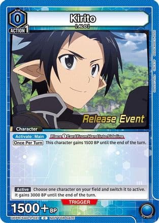 Kirito (021) — UEX06BT: Sword Art Online Vol.2 Release Event Cards