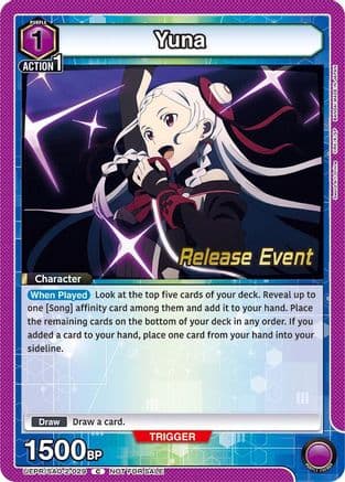 Yuna (029) — UEX06BT: Sword Art Online Vol.2 Release Event Cards