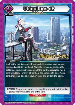 Ubiquitous dB — UEX06BT: Sword Art Online Vol.2 Release Event Cards