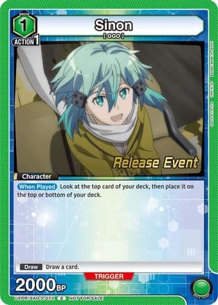 Sinon (072) — UEX06BT: Sword Art Online Vol.2 Release Event Cards