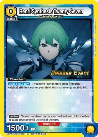 Renri Synthesis Twenty-Seven — UEX06BT: Sword Art Online Vol.2 Release Event Cards